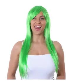 Vibrant Green Long Straight Wig