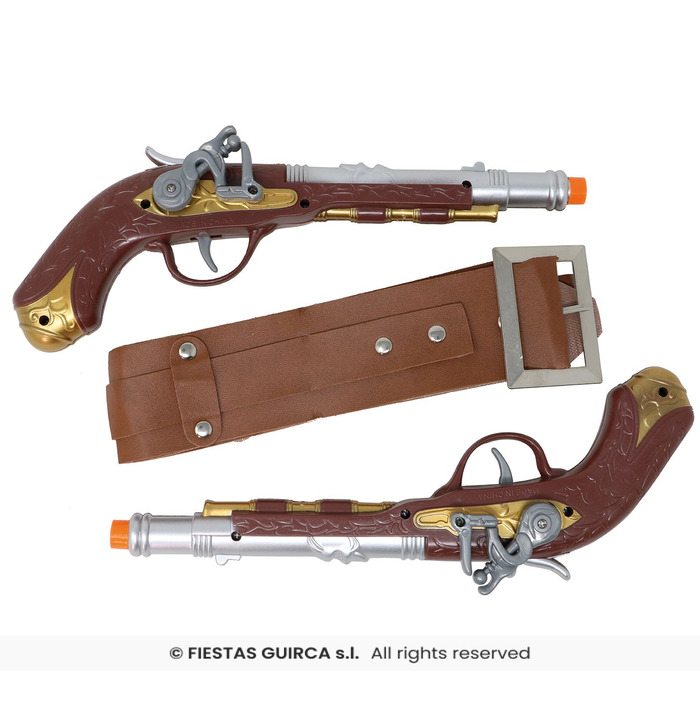 Two Pirate Guns with Cartridge Belt 