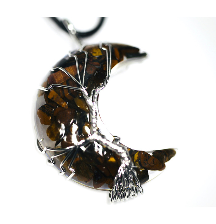 Crescent Shape Crystal Stone - Tiger Eye