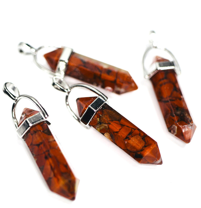 Tower Shape Crystal Stone - Red Jesper 