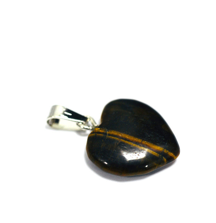 Small Heart Shape Crystal Stone - Tiger Eye