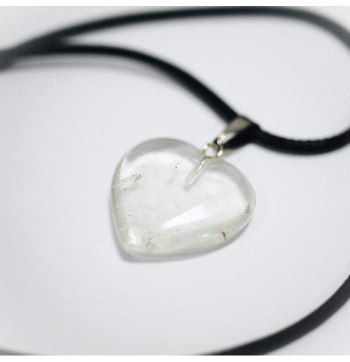 Small Heart Shape Crystal Stones - Clear Quartz