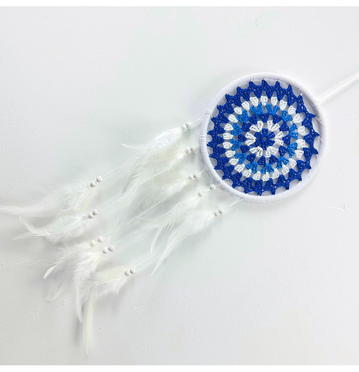 Dream Catcher, White & Blue