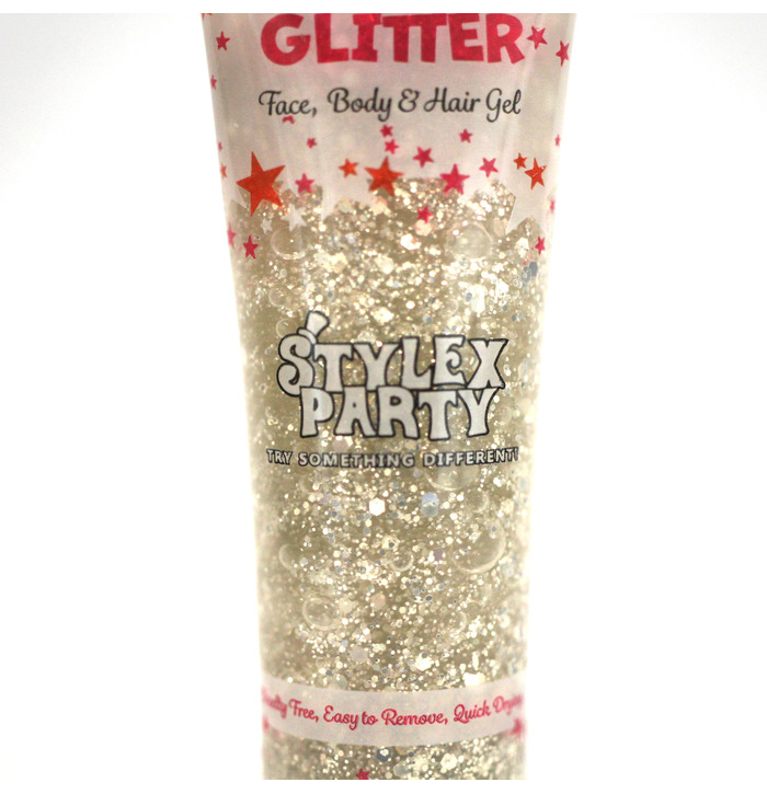 Face, Body & Hair Chunky Glitter - White Diamond