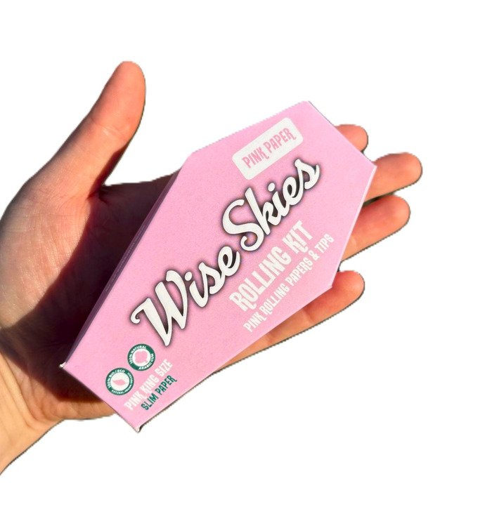 Wise Skies Coffin Pink Rolling Papers (Box of 8)