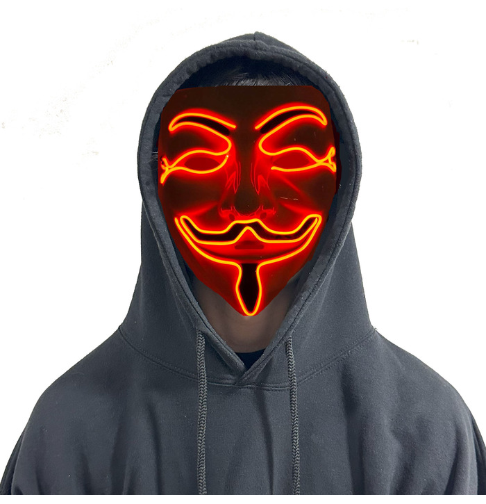 Anonymous LED Mask, Red