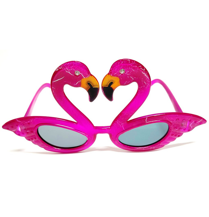 Hawaiian Flamingo Sunglasses, Pink 