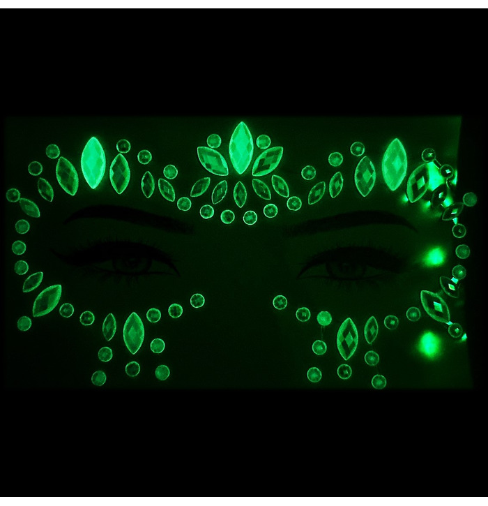 Glow In the Dark Face Gems