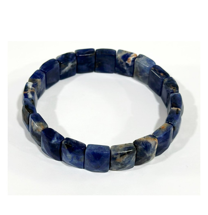 Cut Crystal Stone Bracelet - Sodalite