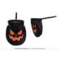 Black pumpkin basket with stick
