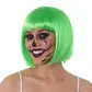 Neon green short bob wig with fringe