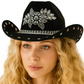Black rhinestone cowboy hat sparkly western cowgirl
