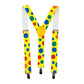 Clown spots adjustable clip-on suspenders