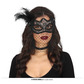 Eye mask with feather & veil 