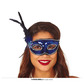 Blue sequins mask with feathers