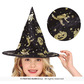 Childrens black gold witches hat