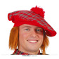 Scottish beret hat with hair 