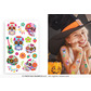 Catrina halloween tattoo sheet children