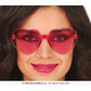 Transparent heart glasses, pink