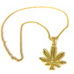 Gold leaf pendant necklace