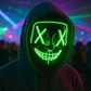 Led stitches mask, green