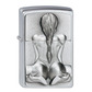 Kneeling girl emblem zippo lighter