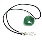 Green aventurine crystal stone heart necklace pendant