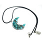 Crescent shape crystal stone - turquoise