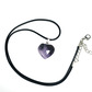 Small heart shape crystal stone - amethyst