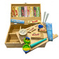 Deluxe bamboo smoking rolling box set 