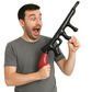 Inflatable tommy gun