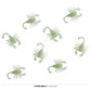 8 scorpions glow in the dark 6cm