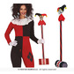 Hammer with detachable jester face, 90 cms.