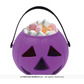 Purple trick or treat bucket pumpkin basket, 15 cm