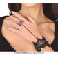 Embroidered bracelet and spider ring