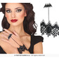 Embroidered bracelet and bat ring