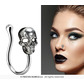 Skull fake nose piercing 
