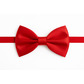 Red satin bow tie adjustable pre-tied