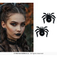 Black spider earrings, 2.5 cm