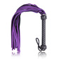 Black and purple leather whip