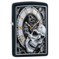 Zippo lighter skull clock design 