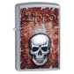 Zippo lighter rusted skull design