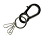 Zinc alloy carabiner with split ring & mini clips keychain