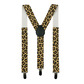 Leopard print adjustable clip-on suspenders