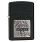 Zippo lighter black crackle gold zippo logo 