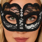 Gothic eye mask, silver