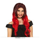 Black and red mane wig 