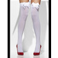 Opaque hold-ups, white bows