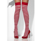 Red & white striped opaque hold-ups