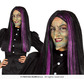 Witch wig with purple streaks